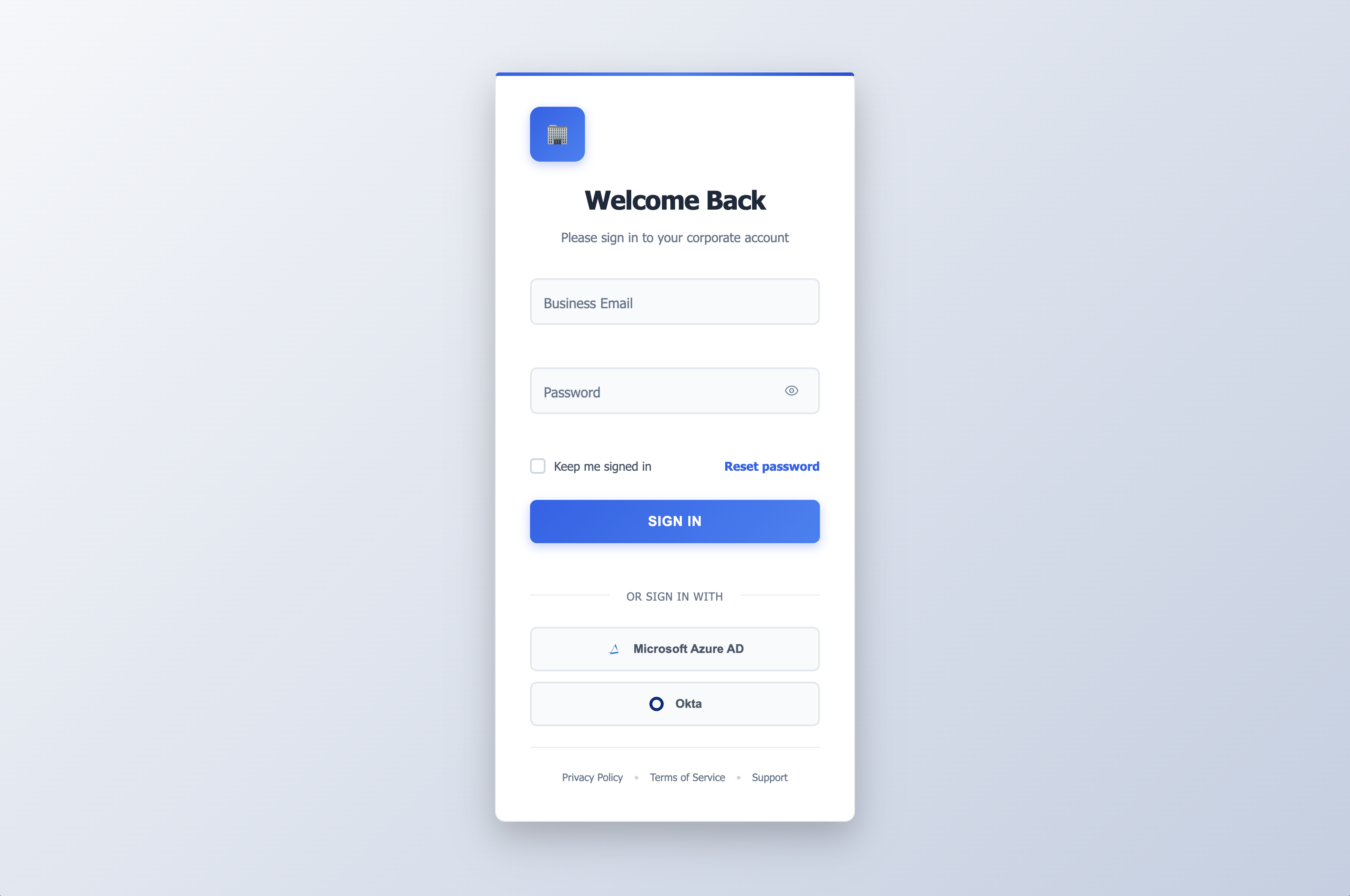 Corporate Professional form preview