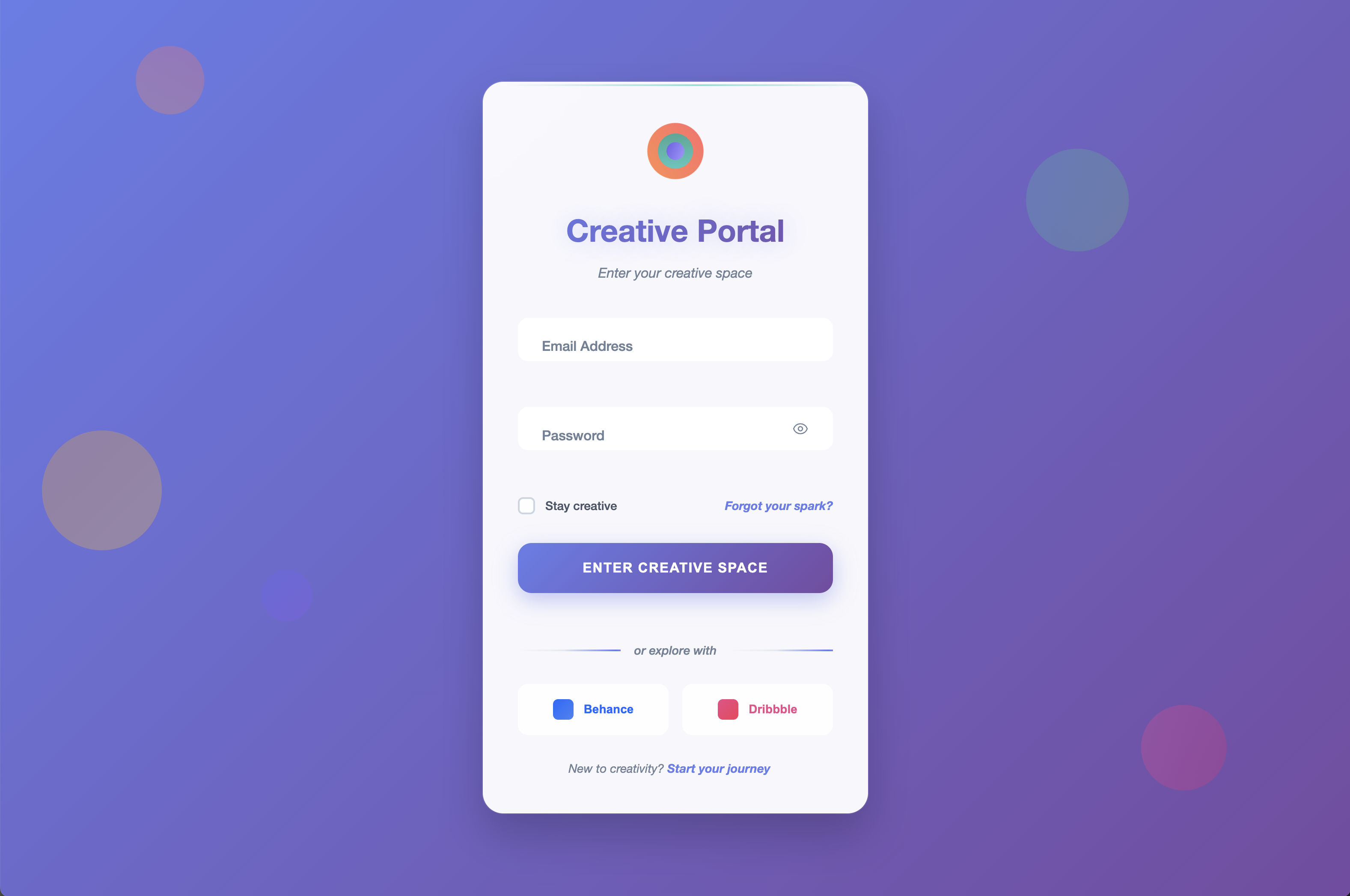 Creative Portal form preview