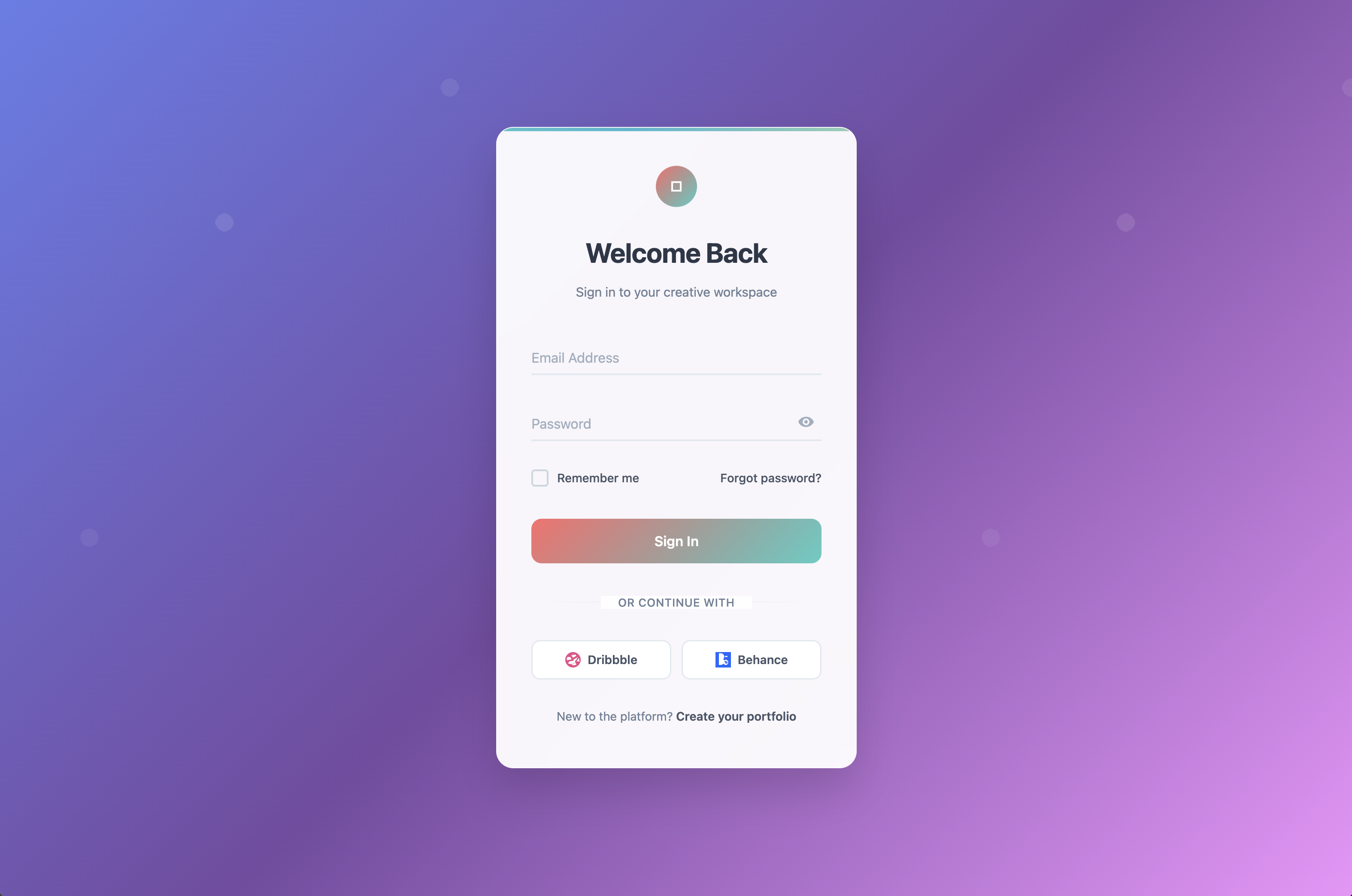 Elegant Portfolio form preview