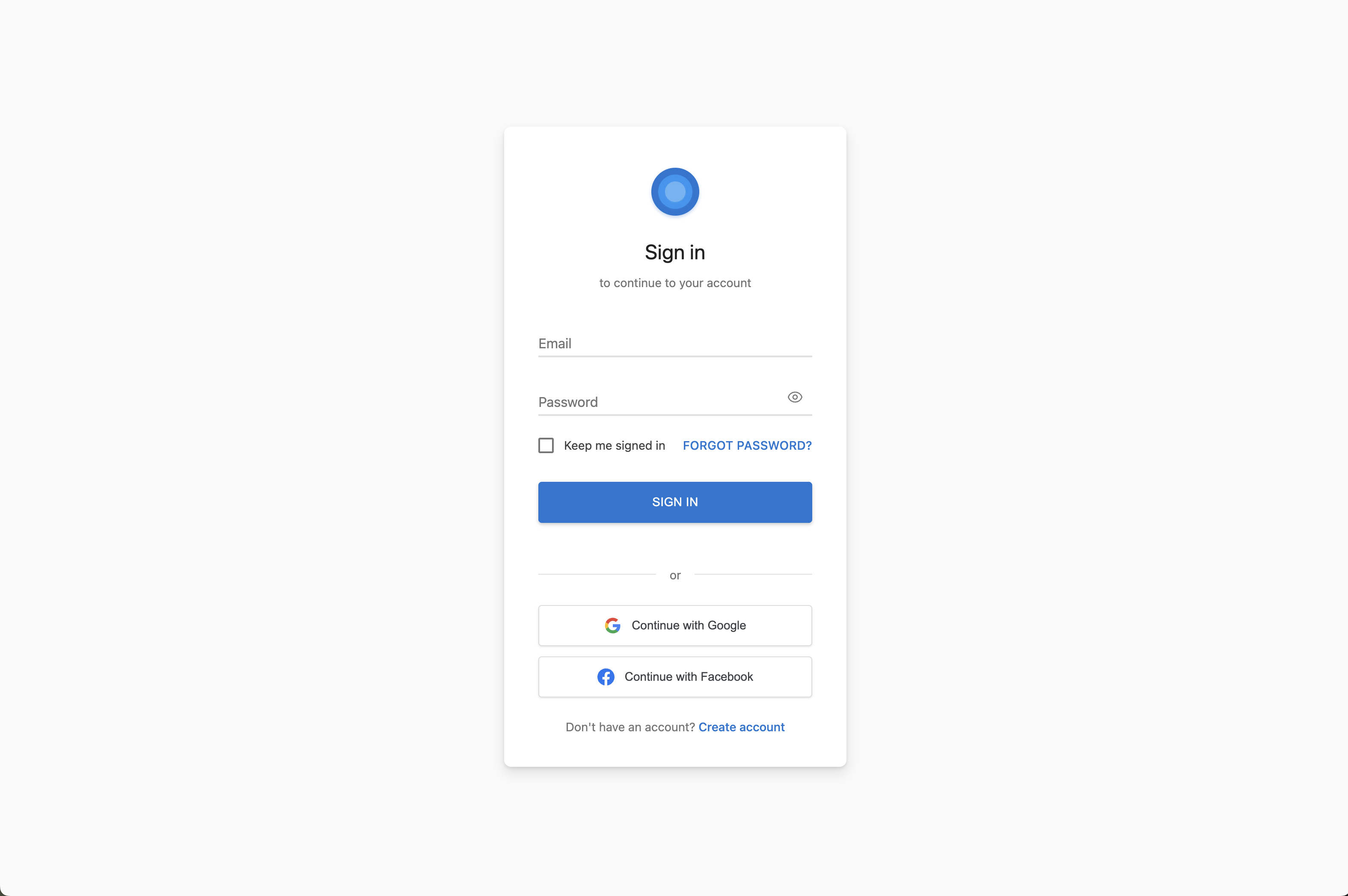 Material Design form preview